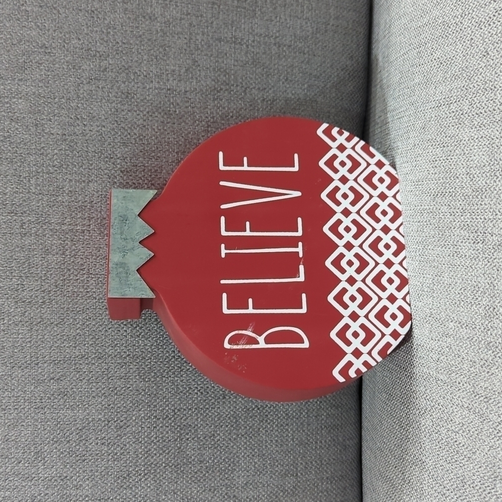 Believe Wooden Christmas Decor